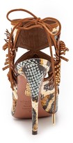 Thumbnail for your product : Aquazzura Sexy Fringe Snakeskin Sandals