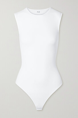Alix Lenox Stretch-jersey Thong Bodysuit - White