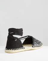 Thumbnail for your product : ASOS JANELLE Studded Tie Leg Espadrilles