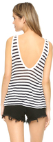Thumbnail for your product : Alexander Wang T by Stripe Rayon Linen Tank
