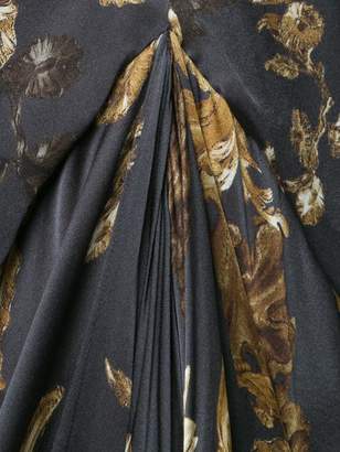 Vera Wang ormalu printed draped gown