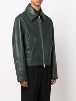 Thumbnail for your product : AMI Paris Zipped Leather Jacket
