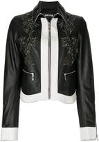 Just Cavalli studded leather jacket 