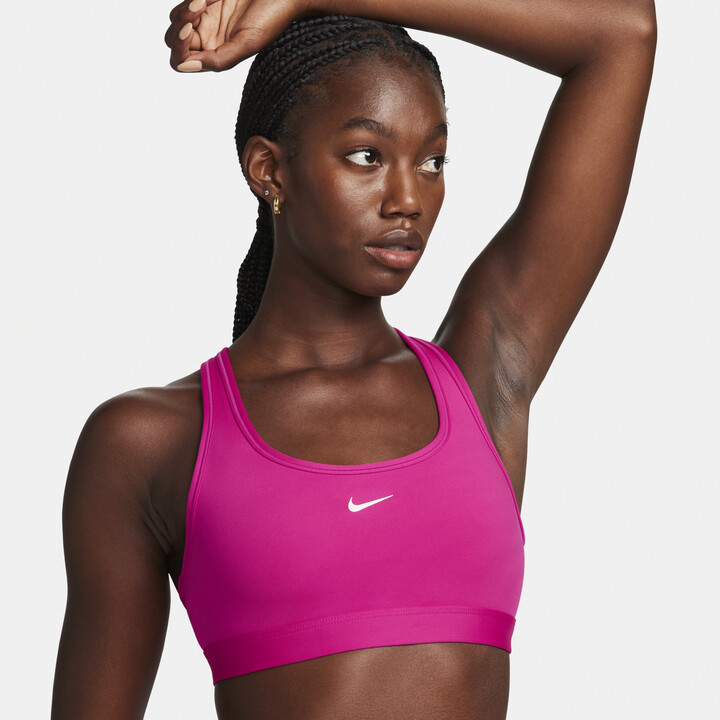 Nike Women's Swoosh Light Support Non-Padded Sports Bra in Pink