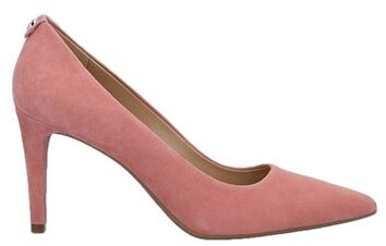 blush pink suede heels