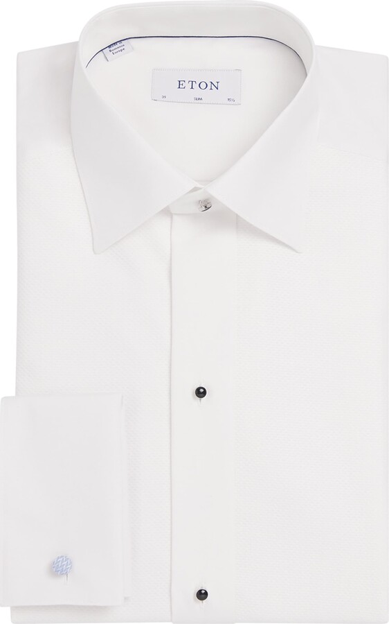 Eton Pique-Front Slim-Fit Shirt