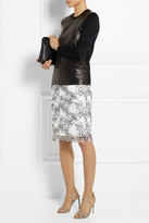 Thumbnail for your product : Reed Krakoff Leather-paneled cotton top
