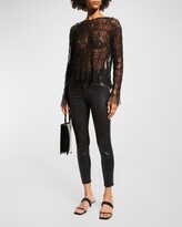 Thumbnail for your product : L'Agence Margot Coated High-Rise Skinny Ankle Jeans