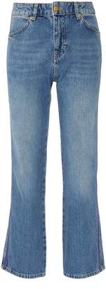 Victoria Beckham VICTORIA, 'Cali' stripe outseam jeans