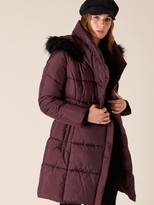 Thumbnail for your product : Monsoon Patsy Sustainable Long Padded Coat Chocolate