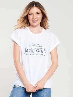 Jack Wills Forstal Boyfriend T-Shirt - White