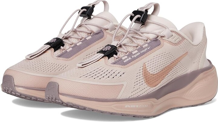 Nike Pegasus Easy On Women's Shoes Silt Red/Metallic Rose Gold/Taupe Grey/Particle Pink/Black : 7.5 M, Textile