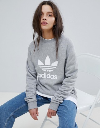 adidas originals women's oversized trefoil sweater
