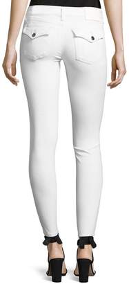 True Religion Casey Low-Rise Super-Skinny Jeans, Optic White
