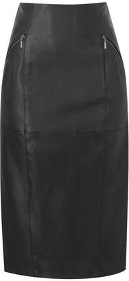 Amanda Wakeley Desert Khaki Leather Skirt