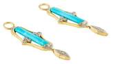 Thumbnail for your product : Jude Frances 18K Turquoise & Diamond Earring Charms