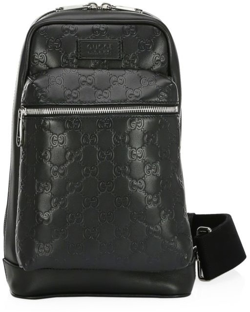 gucci signature leather backpack