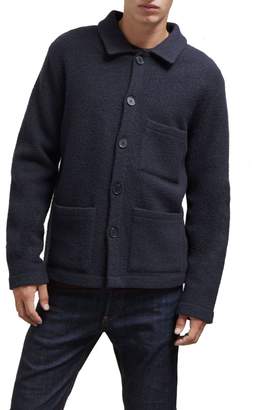 French Connection Men's Boiled Wool Shirt Jacket
