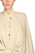 Thumbnail for your product : Petar Petrov Belted Cotton & Silk Dress