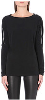 Thumbnail for your product : MICHAEL Michael Kors Zip-detail jersey top
