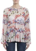 Thumbnail for your product : MSGM Flora Print Silk Blouse