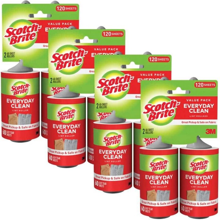 3M Everyday Clean Lint Roller (Case Pack of 4)