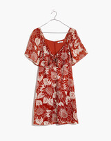 Thumbnail for your product : Madewell Petite Silk Tie-Front Mini Dress in Sunflower Season