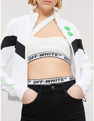 Off-White Logo-print asymmetric bikini set