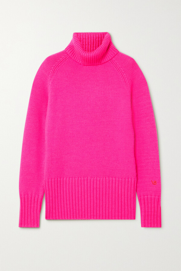 neon pink sweater women's