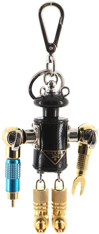 Prada Robot Keychain Metal and Leather - ShopStyle