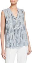 Thumbnail for your product : Brunello Cucinelli Embellished Sequin Tulle Silk-Blend Top