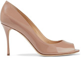 Thumbnail for your product : Sergio Rossi Godiva Blunt Glittered Patent-leather Pumps