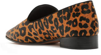 Schutz Graca Leopard Calf Hair Loafers