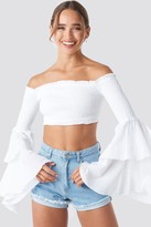 Thumbnail for your product : Céline & Talisa X NA-KD Off Shoulder Bell Sleeve Top