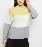 Thumbnail for your product : New Look Block Stripe High Neck Jumper