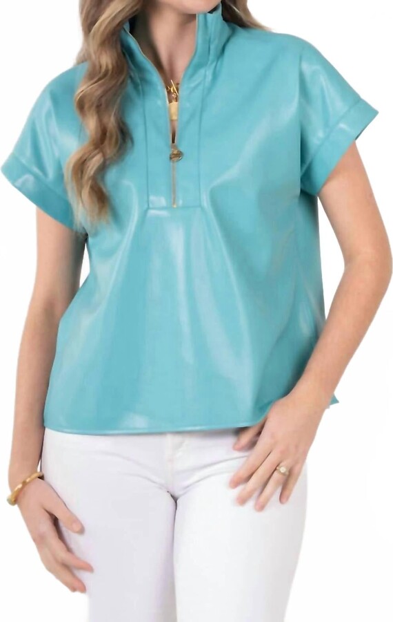Emily McCarthy Poppy Pullover Top In Seaglass