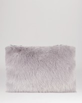 Thumbnail for your product : Whistles Clutch - Faux-Fur Colorblock