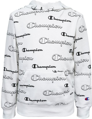 boys champion hoodie white