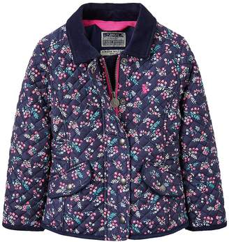 Joules Girls Newdale Print Quilted Jacket