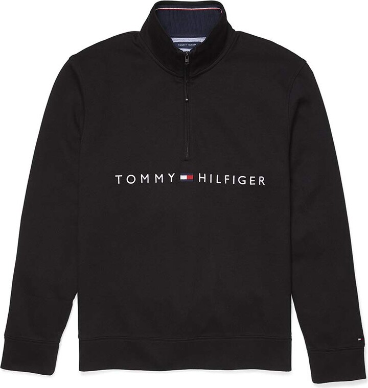 Tommy Hilfiger mens Adaptive Quarter Zip With Extended Zipper Pull  Sweatshirt - ShopStyle