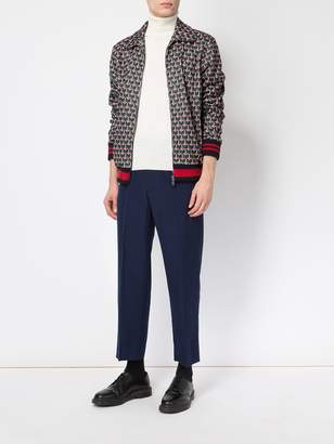 Gucci geometric print bomber jacket