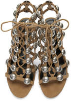 Thumbnail for your product : Alexander Wang Brown Suede Rainey Cage Heels