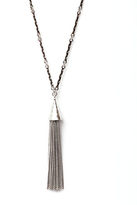 Thumbnail for your product : Lucky Brand Silver-Tone Tassel Pendant Necklace