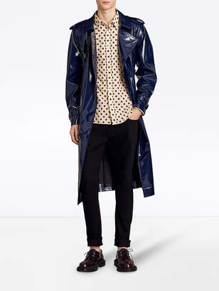 Burberry laminated trench coat