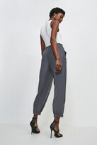 Thumbnail for your product : Karen Millen Polished Stretch Wool Blend Tailored Jogger