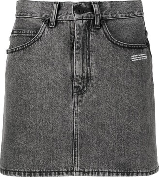 grey denim skirt