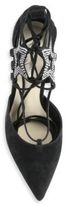 Thumbnail for your product : Isa Tapia Oprieta Crystal Star Suede Pumps