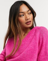 Thumbnail for your product : Selected V neck jumper in pink