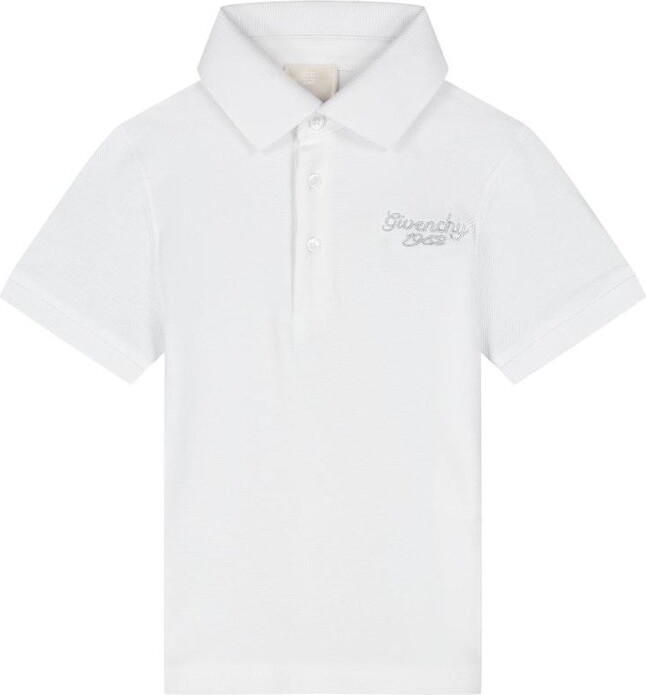Givenchy Kids Logo-Embroidered Straight Hem Polo Shirt