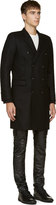 Thumbnail for your product : Saint Laurent Black Double Breasted Wool Coat